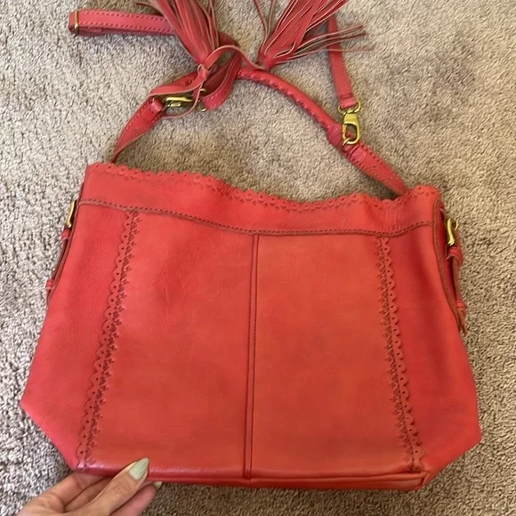 Isabella Fiore Hobo Tote /Crossbody with Tassels - Picture 4 of 8